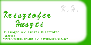 krisztofer huszti business card